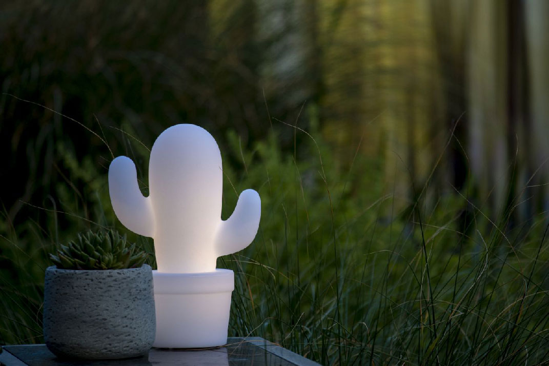 Lucide CACTUS - Outdoor Table lamp - Ø 22,7 cm - LED Dim. - IP44 - White